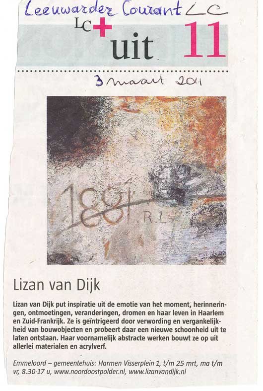 Lizan van Dijk Gemeentehuis Emmeloord solo tentoonstelling