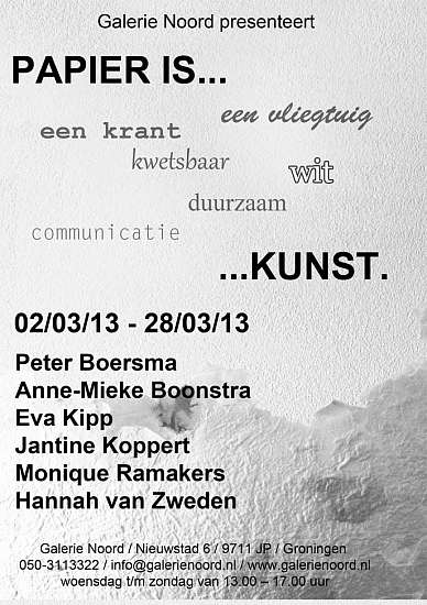 Anne-Mieke Boonstra Papier is... Kunst