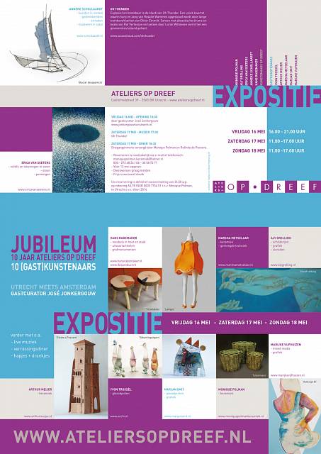 Jonkergouw KunstWerk Jubileum-expositie Ateliers op Dreef 2014
