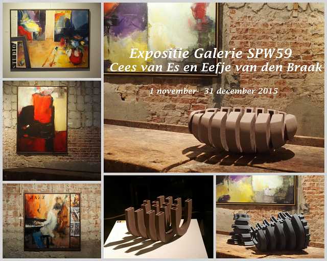 Galerie SPW59 Cees van Es- schilderkunst en Eefje van den Braak- ruimtelijke vormen in keramiek