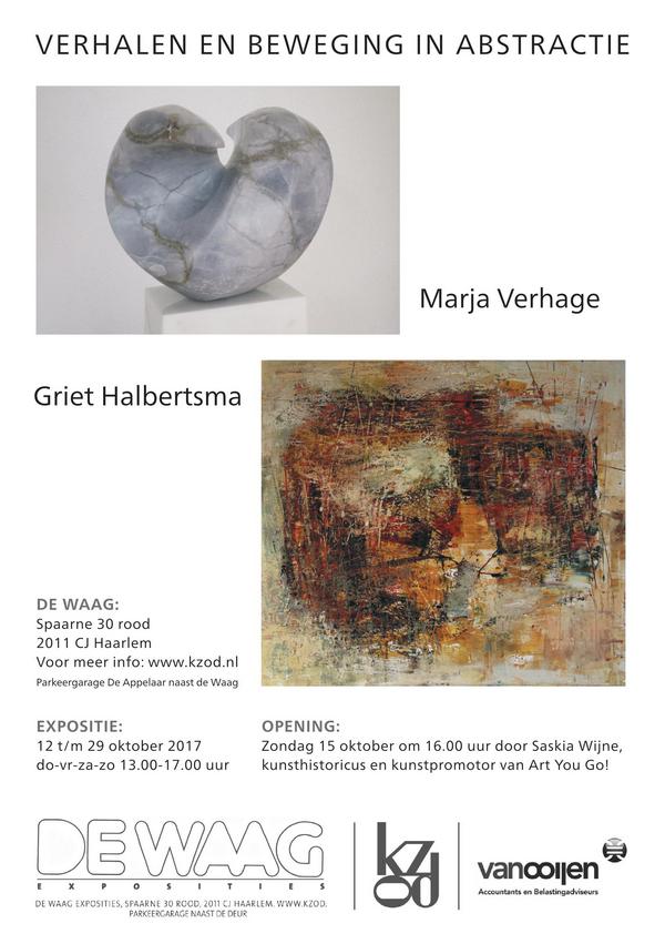 Griet Halbertsma Duo expositie met beeldhouwer Marja Verhage