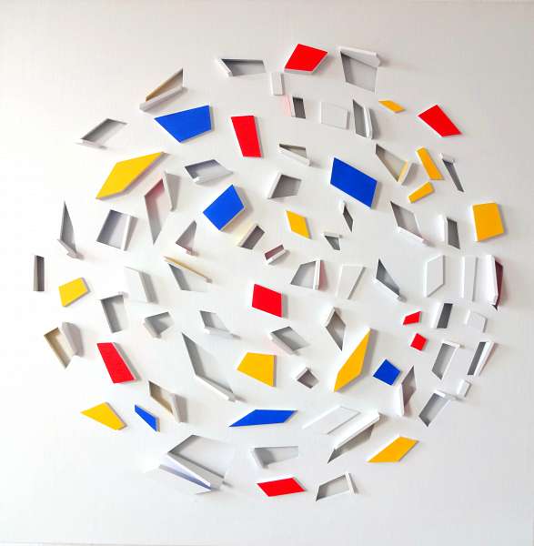Galerie Badweg 3 Geometrische abstractie vanuit twee gezichtspunten door Maaike Hogerhuis en Theo Schouten