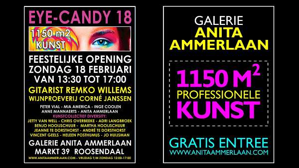 Galerie Anita Ammerlaan Feestelijke opening expositie EYE-CANDY 18