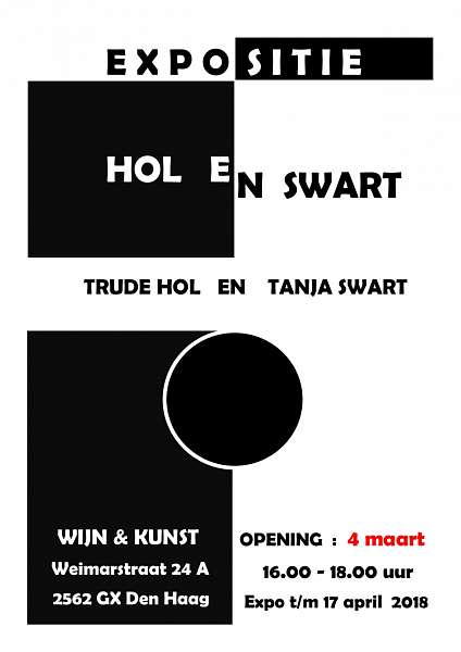 Wijn & Kunst atelier Den Haag Expositie : Hol & Swart