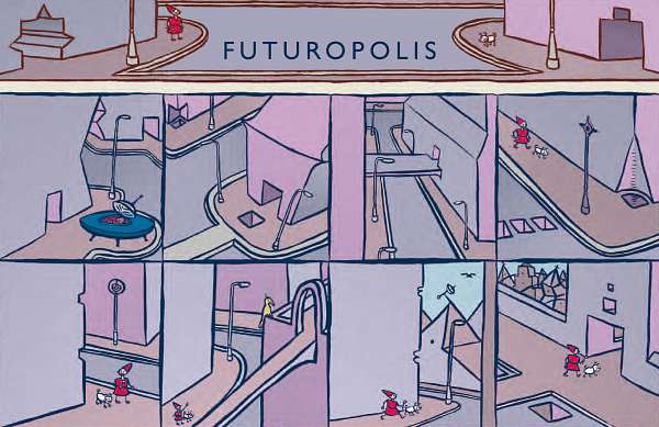 WG Kunst FUTUROPOLIS - kunstproject met 6 striptekenaars in WG Kunst