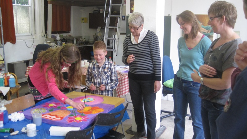 Workshop Groeps schilderij maken
