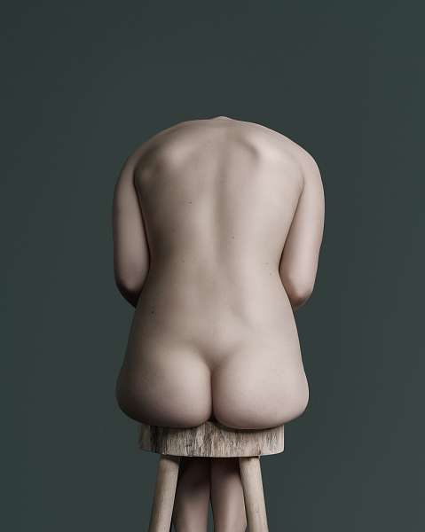 Arwe Visual Art Open 2018 at Chester Arts Fair 2018 - Finalist photography, Back Buttock Stool