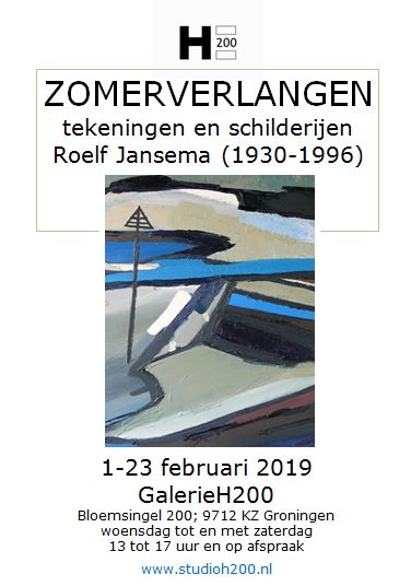 GalerieH200 Zomerverlangen, tekeningen en schilderijen van Roelof Jansema