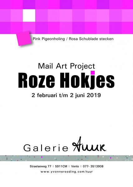 Galerie Tuur Mail Art Project Roze Hokjes (2)