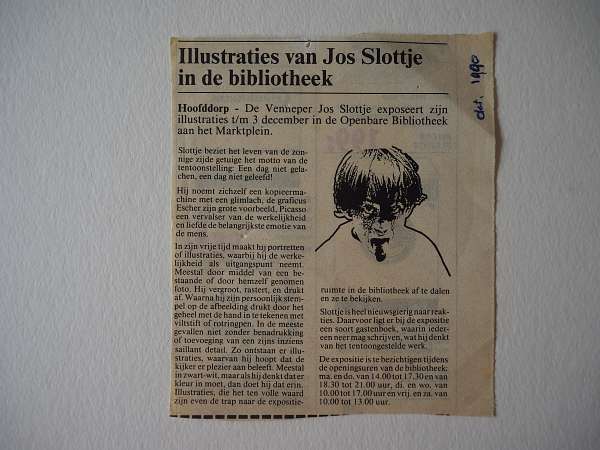 Jos Slottje solotentoonstelling raster art van Jos Slottje in de bibliotheek, Hoofddorp.