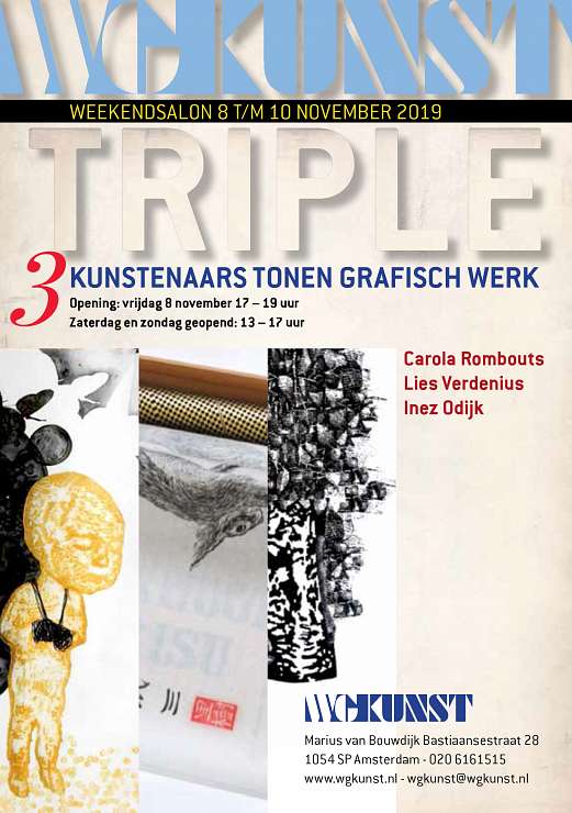 WG Kunst Triple - grafisch werk van Inez Odijk, Carola Rombouts en Lies Verdenius