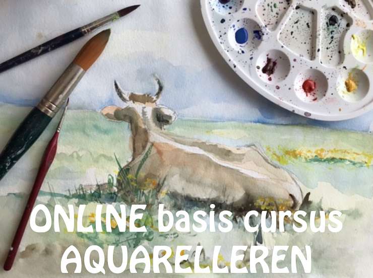 online cursus Aquarelleren voor beginners, eenmalig 25 euro