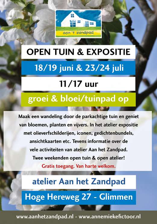 atelier Aan 't Zandpad Open tuinen & EXPOSITIE Groei en Bloei Glimmen