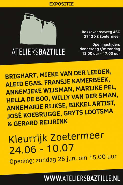 Ateliers BaZtille expositie Kleurrijk Zoetermeer, in Ateliers BaZtille