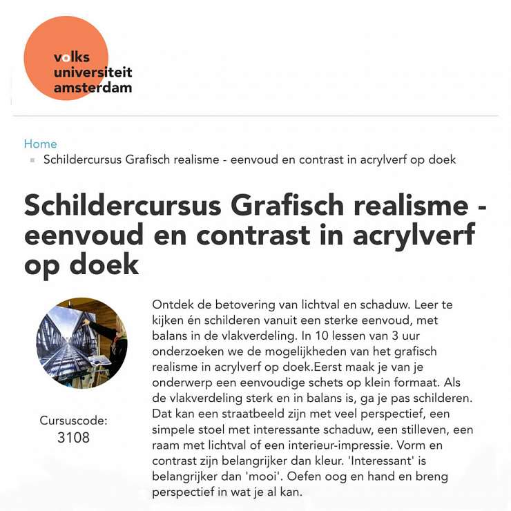 pauline van buringen | grafisch realisme ( Amsterdam ) Cursussen (2)