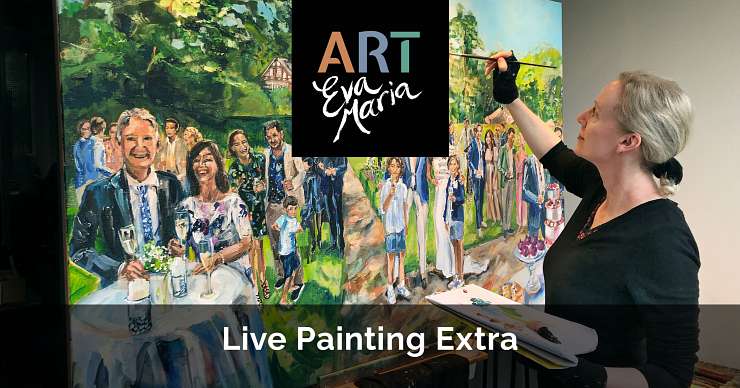 Live Painting Extra: een live schilderij met extra detaillering in het atelier