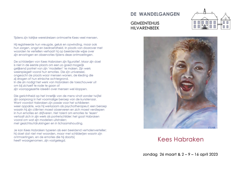 Kees Habraken - Kees Habraken exposeert zijn schilderijen “Ontmoetingen en Emoties” in “de Wandelgangen” in Hilvarenbeek.