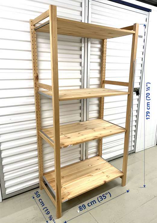 Shelving system for storing art works and materials